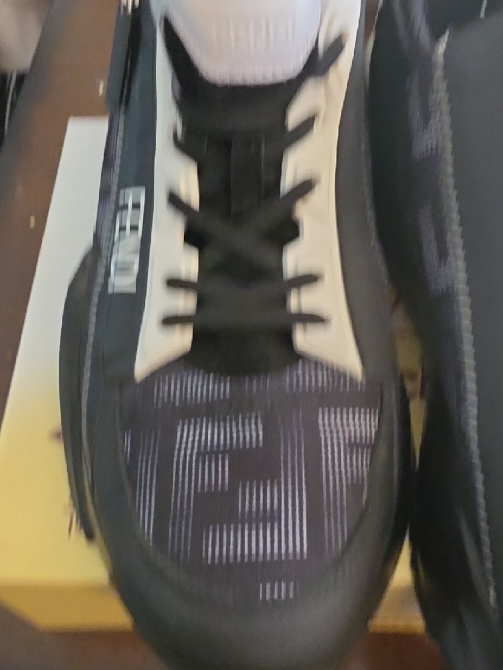 Fendi Black, White & Purple Men’s Low-Top Logo Sneakers - Picture 8 of 12